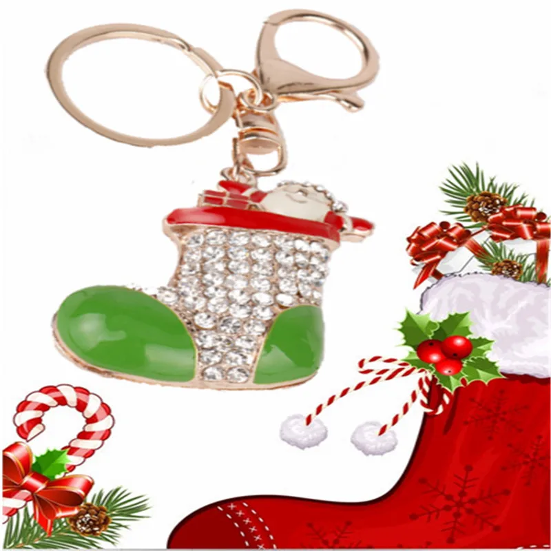 Happy New Year Christmas Sock Snowman Pendant Key Chain Crystal Lucky Gift Bag Purse Keyring Keychain Chaveiros Christmas Gifts
Happy New Year Christmas Sock Snowman Pendant Key Chain Crystal Lucky Gift Bag Purse Keyring Keychain Chaveiros Christmas Gifts