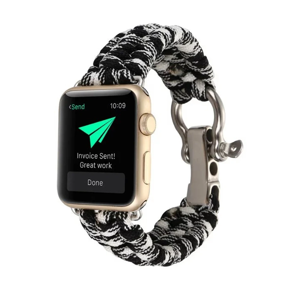 CRESTED umbrella rope watch strap band for apple watch 3/2/1 iwatch 42mm 38mm bracelet for old customers
CRESTED umbrella rope watch strap band for apple watch 3/2/1 iwatch 42mm 38mm bracelet for old customers