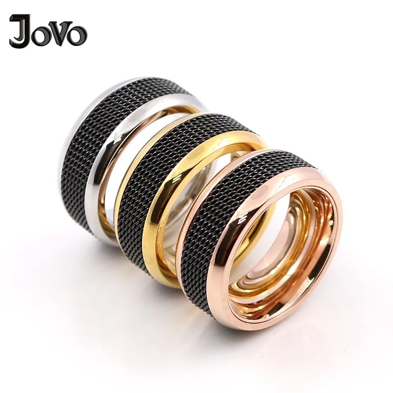 2018 Fashion Stainless Steel Rings for Women High Polish Black Color Mesh Rings Design Wedding Bands in Gold/silver/Rose gold
2018 Fashion Stainless Steel Rings for Women High Polish Black Color Mesh Rings Design Wedding Bands in Gold/silver/Rose gold