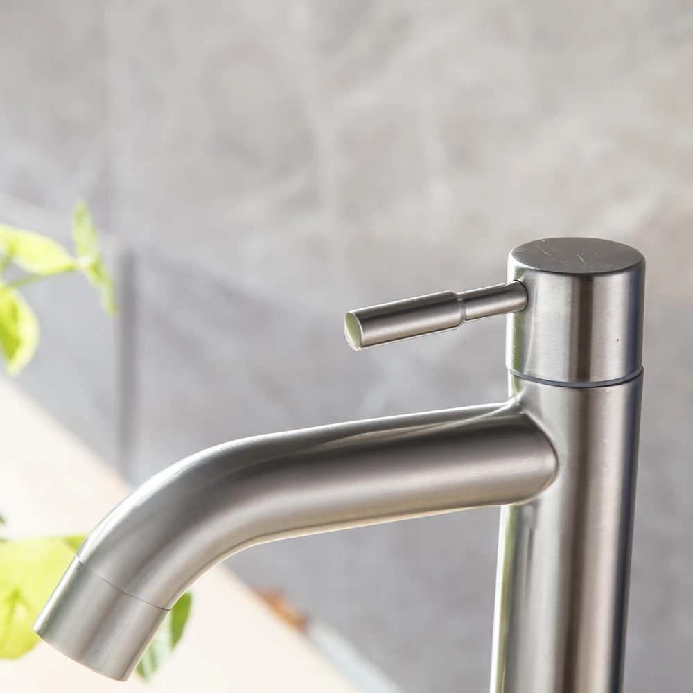 304 Stainless Steel Basin faucet Rust and corrosion resistance bathroom kitchen single cold water faucet Torneira Cozinha DOODII9