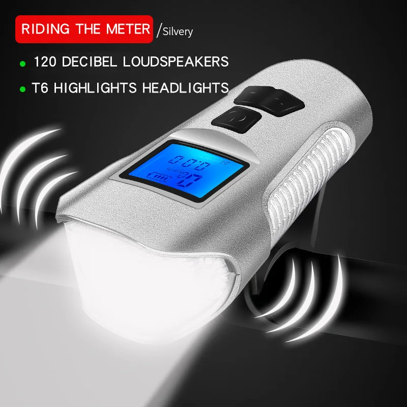 Bicycle Light USB Waterproof Bike Computer LCD Screen Horn Flashlight Cycle Bike Speedometer Led Front Lights Cycling Headlight
Bicycle Light USB Waterproof Bike Computer LCD Screen Horn Flashlight Cycle Bike Speedometer Led Front Lights Cycling Headlight