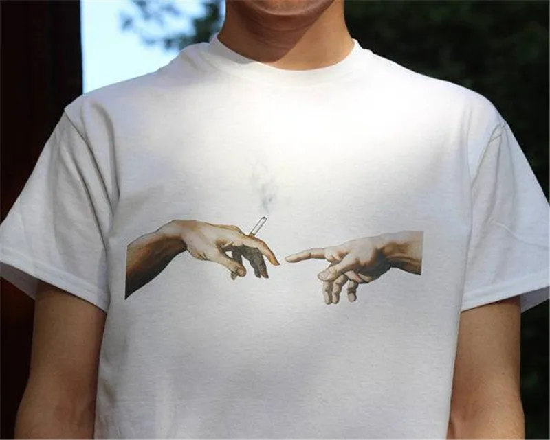 Cigarette of Adam Women T Shirt Hands Print Tumblr Grunge Funny T-Shirt Unisex Fashion Graphic Tee Casual Top Drop Shipping
Cigarette of Adam Women T Shirt Hands Print Tumblr Grunge Funny T-Shirt Unisex Fashion Graphic Tee Casual Top Drop Shipping