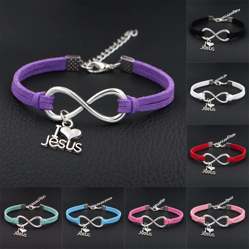 2019 New Women Fashion Jewelry I Love Jesus Charms Bracelet Antique Silver Infinity Love Leather Bracelets
2019 New Women Fashion Jewelry I Love Jesus Charms Bracelet Antique Silver Infinity Love Leather Bracelets