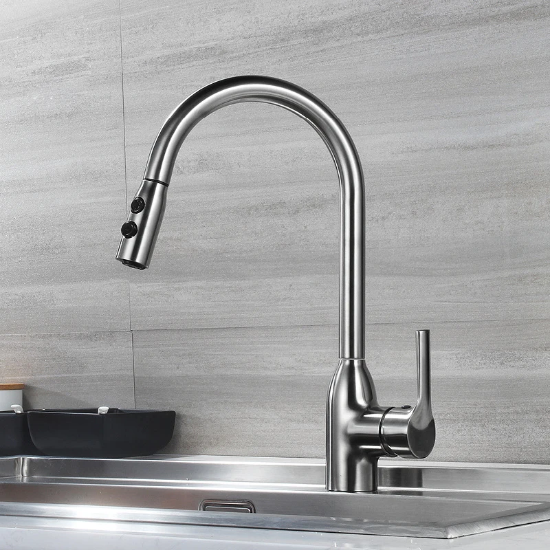Pull Out KitchenTaps Deck Mounted 304SUS Kitchen Sink Faucets Hot Cold Mixer Brushed Water Tap Single Handle
Pull Out KitchenTaps Deck Mounted 304SUS Kitchen Sink Faucets Hot Cold Mixer Brushed Water Tap Single Handle