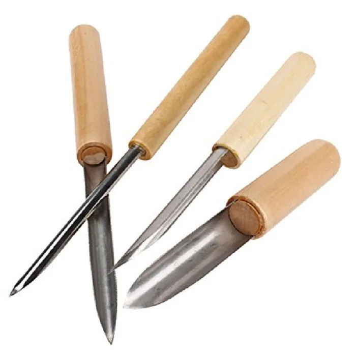 Description Picture 4 of item4 Pcs Pottery Clay Tools Half Round Hole Sludge Cutters Pottery Ceramics Drilling Sculpting Tool Polymer Clay Carving Modeling