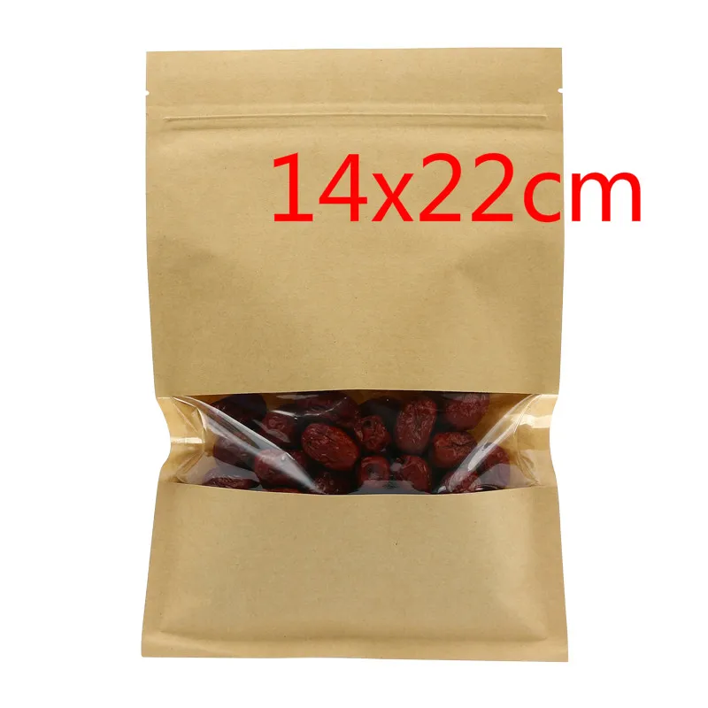 50Pcs/Lot 5.5''x8.7'' (14x22cm) Brown Kraft Paper Window Resealable Zipper Lock Bag For Food Coffee Nuts Storage Packaging Pouch
50Pcs/Lot 5.5''x8.7'' (14x22cm) Brown Kraft Paper Window Resealable Zipper Lock Bag For Food Coffee Nuts Storage Packaging Pouch