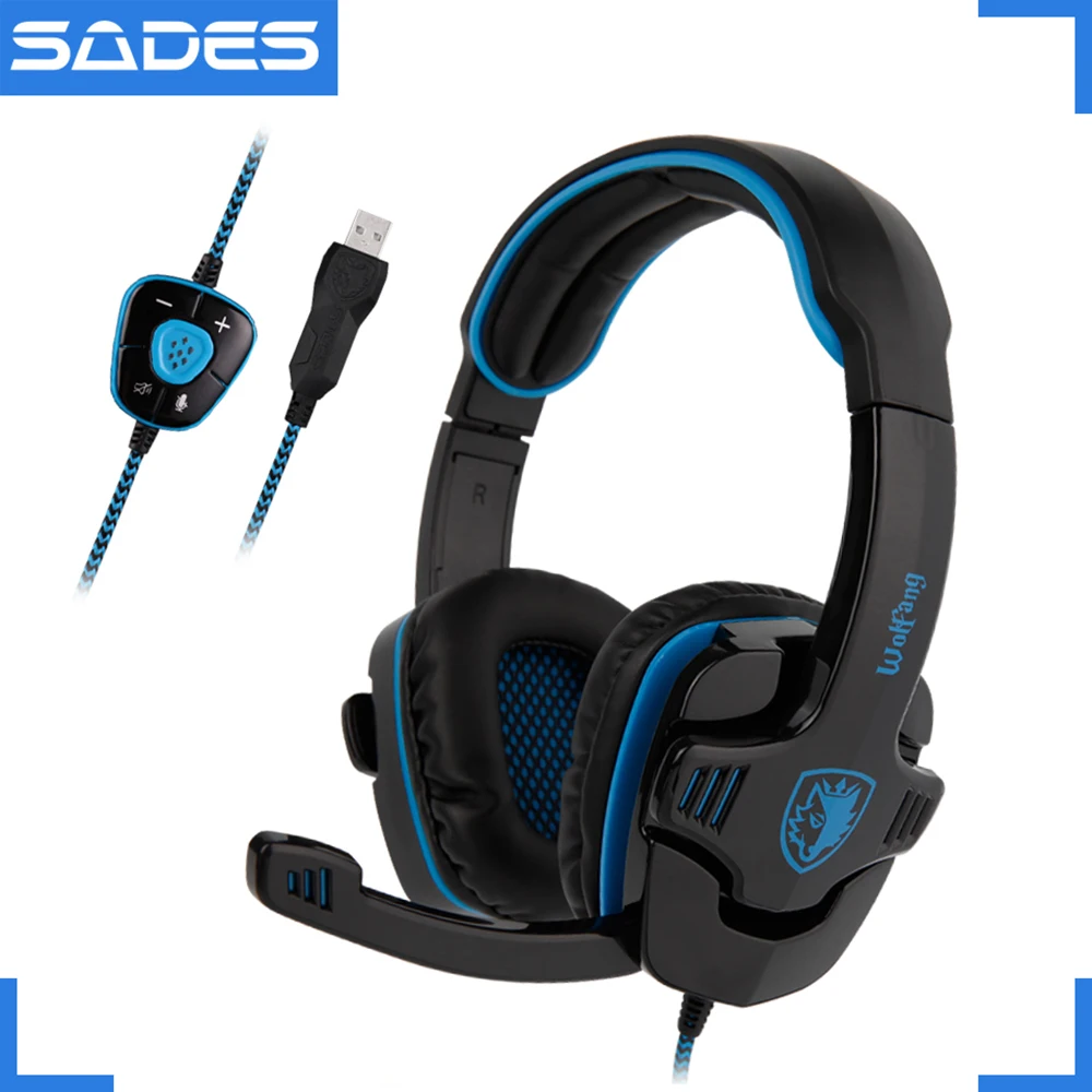SADES WOLFANG Virtual 7.1 Surround Sound Gaming Headset Rotatable Microphone Headband headphone for Gamer
SADES WOLFANG Virtual 7.1 Surround Sound Gaming Headset Rotatable Microphone Headband headphone for Gamer