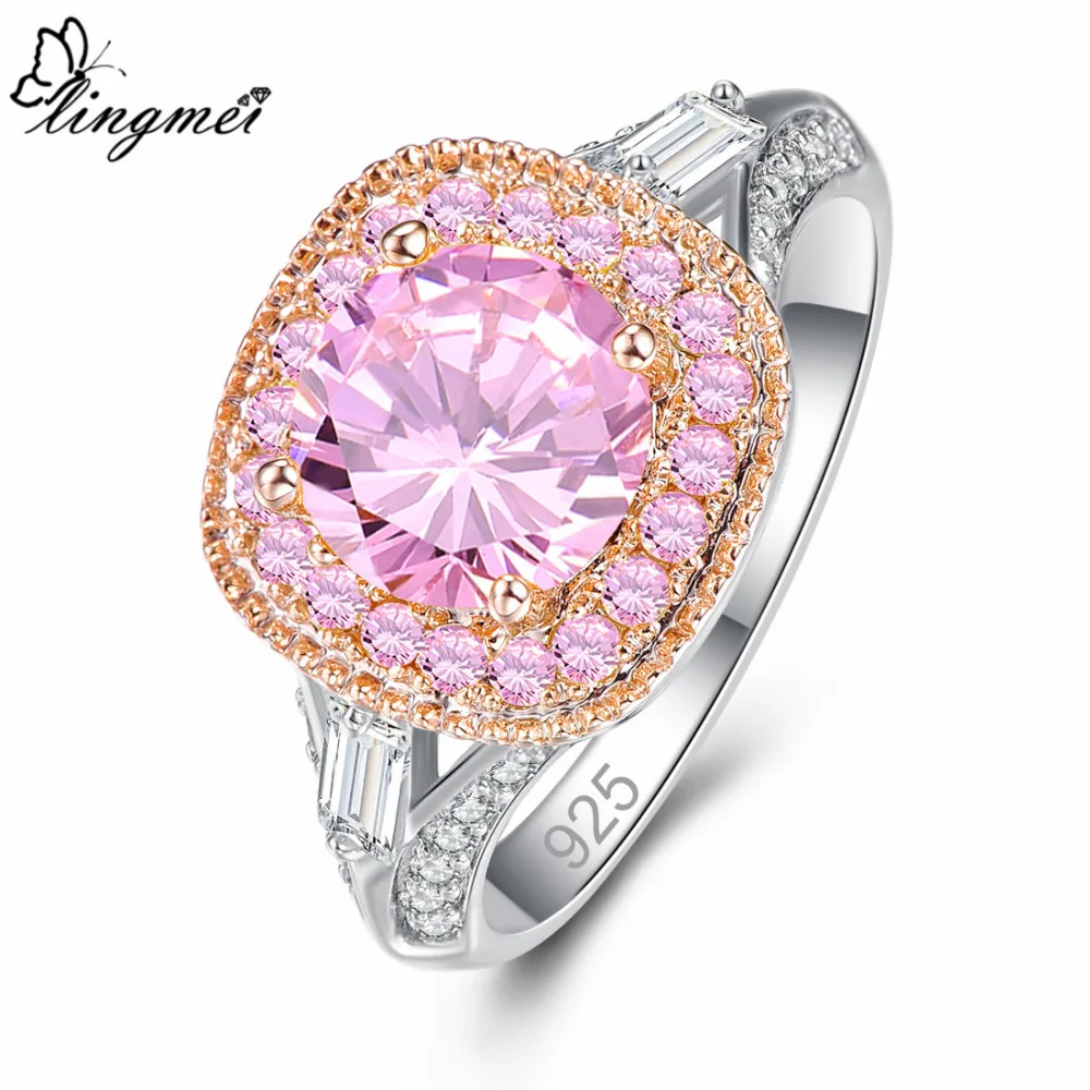 lingmei Dazzling Luxury Popluar Golden Champagne Pink White Multicolor Cubic Zircon Silver Jewelry Women Ring Size 6 7 8 9 Gift
lingmei Dazzling Luxury Popluar Golden Champagne Pink White Multicolor Cubic Zircon Silver Jewelry Women Ring Size 6 7 8 9 Gift