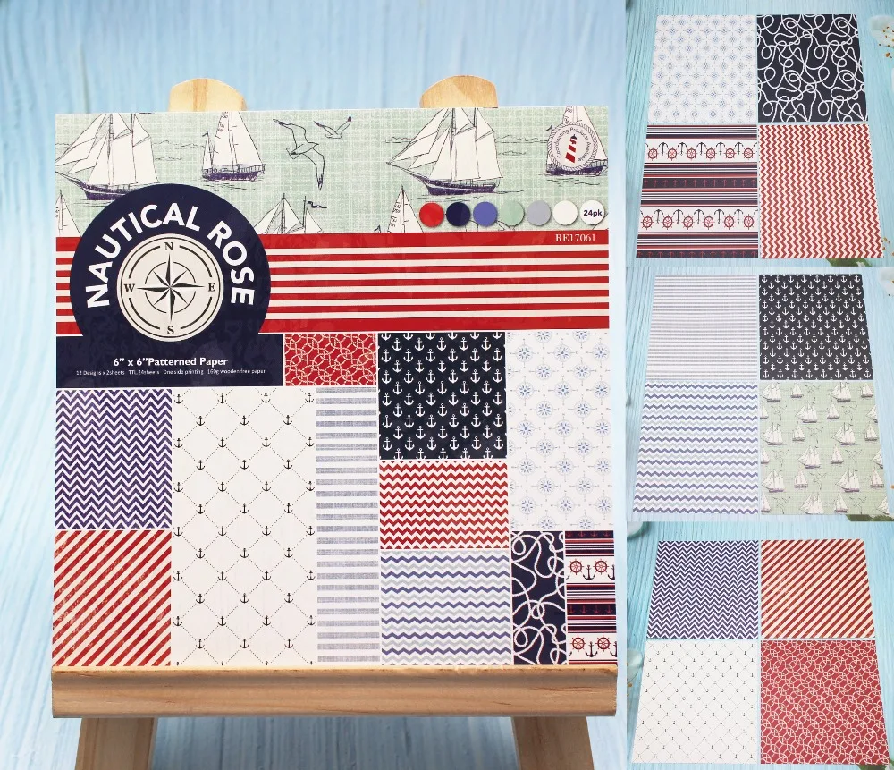 Nautical Rose Scrapbooking Paper Pack Craft Paper Art Card Card Making 6"x 6" 24 Sheets /pack For Scrapbooking photo/album craft
Nautical Rose Scrapbooking Paper Pack Craft Paper Art Card Card Making 6"x 6" 24 Sheets /pack For Scrapbooking photo/album craft