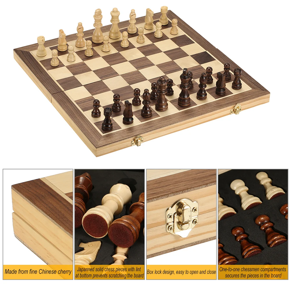 Foldable Wooden Chess Set International Chess Portable Entertainment Board Game Set Folding Educational Toy Magnetic Chess
Foldable Wooden Chess Set International Chess Portable Entertainment Board Game Set Folding Educational Toy Magnetic Chess