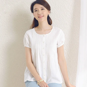 Woven Plus Size Woman Clothes O-neck Linen Cotton Linen Summer New Women's Short-sleeved Blouses And Shirts
Woven Plus Size Woman Clothes O-neck Linen Cotton Linen Summer New Women's Short-sleeved Blouses And Shirts