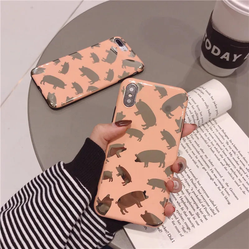 Cartoon Gold Pig Phone Case For iphone Cases For iphone XS Max XR X Case For iphone 6 6s 7 8 plus XS Soft Cover Luxury Cute Capa
Cartoon Gold Pig Phone Case For iphone Cases For iphone XS Max XR X Case For iphone 6 6s 7 8 plus XS Soft Cover Luxury Cute Capa