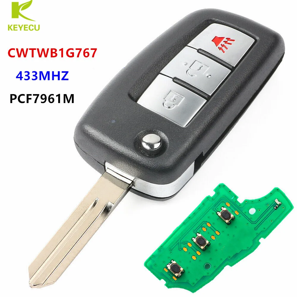 KEYECU Replacement Flip Remote Key 3 Buttons 433MHz PCF7961M for Nissan Rogue 2014-2018 CWTWB1G767 TWB1G767 28268-4CB1A
KEYECU Replacement Flip Remote Key 3 Buttons 433MHz PCF7961M for Nissan Rogue 2014-2018 CWTWB1G767 TWB1G767 28268-4CB1A