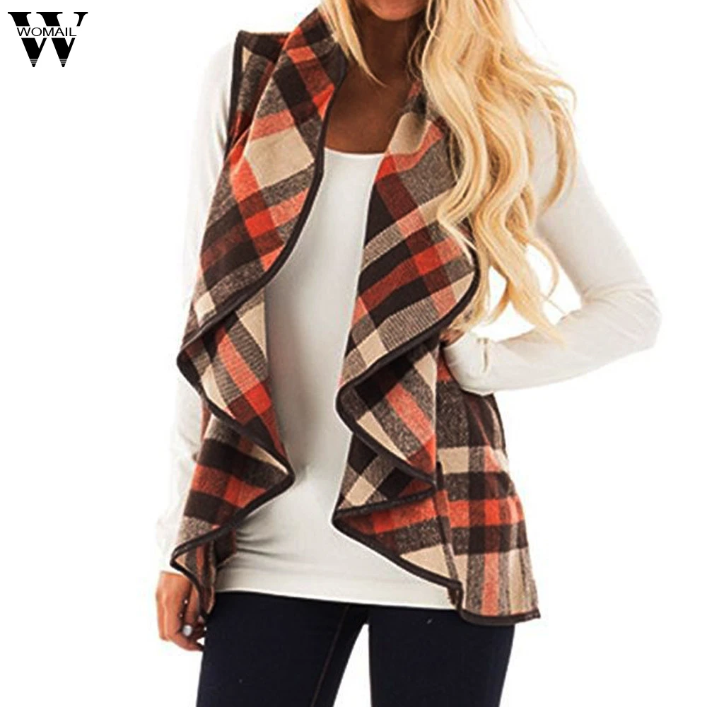 New 2019 Women Winter Autumn Elegant Waistcoat Female Plaid Woolen Coat Vest Keep Warm Cardigan Sleeveless Coat
New 2019 Women Winter Autumn Elegant Waistcoat Female Plaid Woolen Coat Vest Keep Warm Cardigan Sleeveless Coat