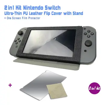 NS Accessories, Ultra Protective Case PU Leather Flip Cover with Stand + One Screen Film Protector for Nintendo Switch Tablet
NS Accessories, Ultra Protective Case PU Leather Flip Cover with Stand + One Screen Film Protector for Nintendo Switch Tablet
