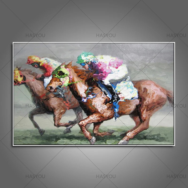 Handmade Decorative Abstract Poster Horse Racing Portrait Wall Art Canvas Oil Painting For Living Room Wall Jockey Club Animal
Handmade Decorative Abstract Poster Horse Racing Portrait Wall Art Canvas Oil Painting For Living Room Wall Jockey Club Animal