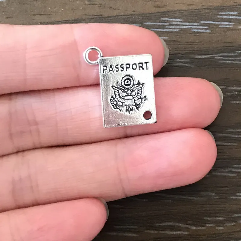 12PCS DIY Jewelry Making Passport Charms Zinc Alloy Travel Pendant Charm for Bracelets Necklace Earrings zipper pulls keychain | Украшения