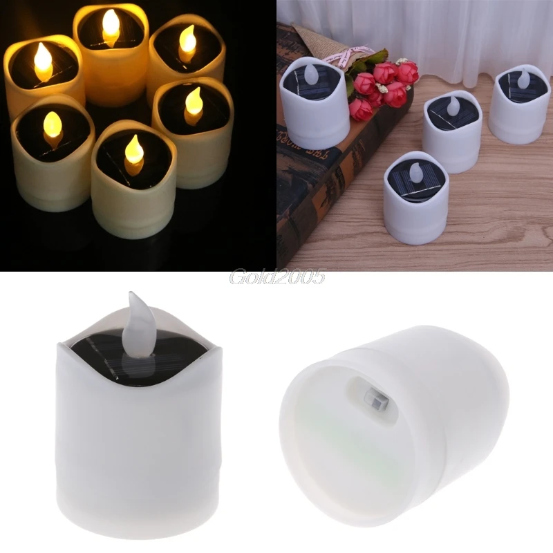 Solar Powered LED Candle Light Yellow Flicker Tea Lamp Festival Wedding Romantic Decor G05 Drop Ship 
Solar Powered LED Candle Light Yellow Flicker Tea Lamp Festival Wedding Romantic Decor G05 Drop Ship