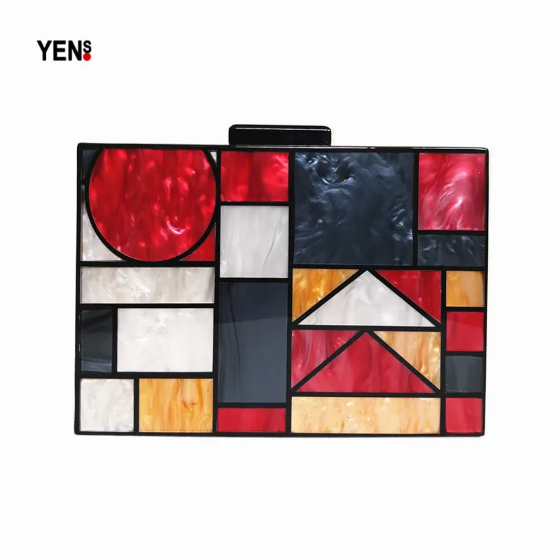 Brand Fashion Acrylic Bag Women Evening Bags Luxury Plaid Patchwork Handbags Panelled Geometric Party Prom Casual Vintage Clutch
Brand Fashion Acrylic Bag Women Evening Bags Luxury Plaid Patchwork Handbags Panelled Geometric Party Prom Casual Vintage Clutch