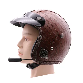 2018 Handmade four seasons personality retro Harley motorcycle helmets autumn and winter leather half helmets Bluetooth helmet
2018 Handmade four seasons personality retro Harley motorcycle helmets autumn and winter leather half helmets Bluetooth helmet