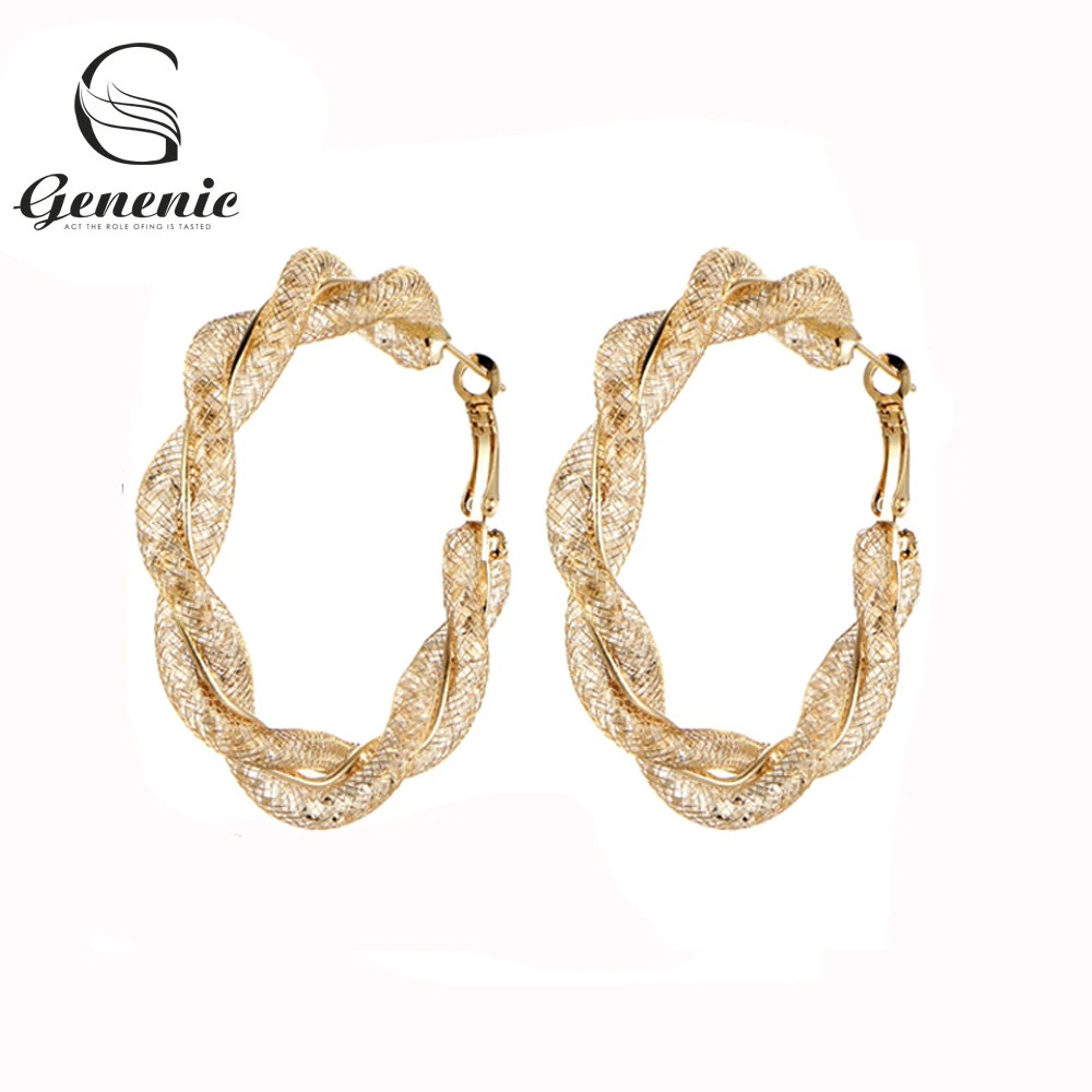 Oversize Geometric Circle Round Hoop Earrings for Women Girls Brincos Cubic Zirconia Twist Earring Gold Color Party Jewelry Gift
Oversize Geometric Circle Round Hoop Earrings for Women Girls Brincos Cubic Zirconia Twist Earring Gold Color Party Jewelry Gift