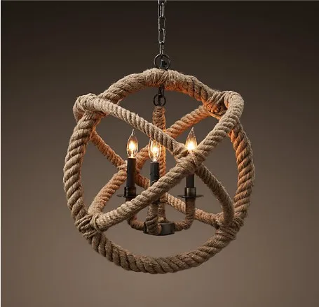 Retro Nostalgia Hand-woven Hemp Rope Chandelier Suspended Ceiling Lamp Creative Loft Style Rope lamp
Retro Nostalgia Hand-woven Hemp Rope Chandelier Suspended Ceiling Lamp Creative Loft Style Rope lamp