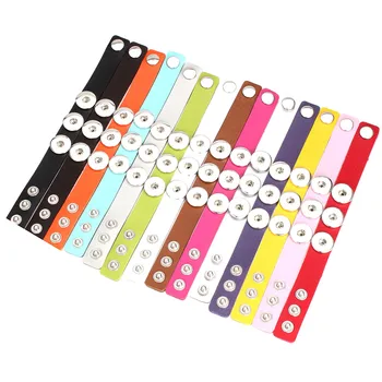 Snap Jewelry 3 Button Leather Bracelet Snap Button Punk Braeclets Fit 18mm DIY Snaps Button For Women Men
Snap Jewelry 3 Button Leather Bracelet Snap Button Punk Braeclets Fit 18mm DIY Snaps Button For Women Men