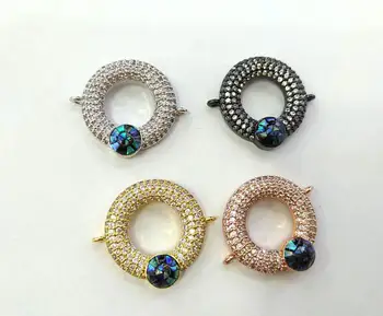 2pcs CZ Micro Pave Circle Round Disc Evil Eye Connector With Abalone Pearl Shell,Cubic Zirconia CZ Spacer ConnetorS 20mm
2pcs CZ Micro Pave Circle Round Disc Evil Eye Connector With Abalone Pearl Shell,Cubic Zirconia CZ Spacer ConnetorS 20mm
