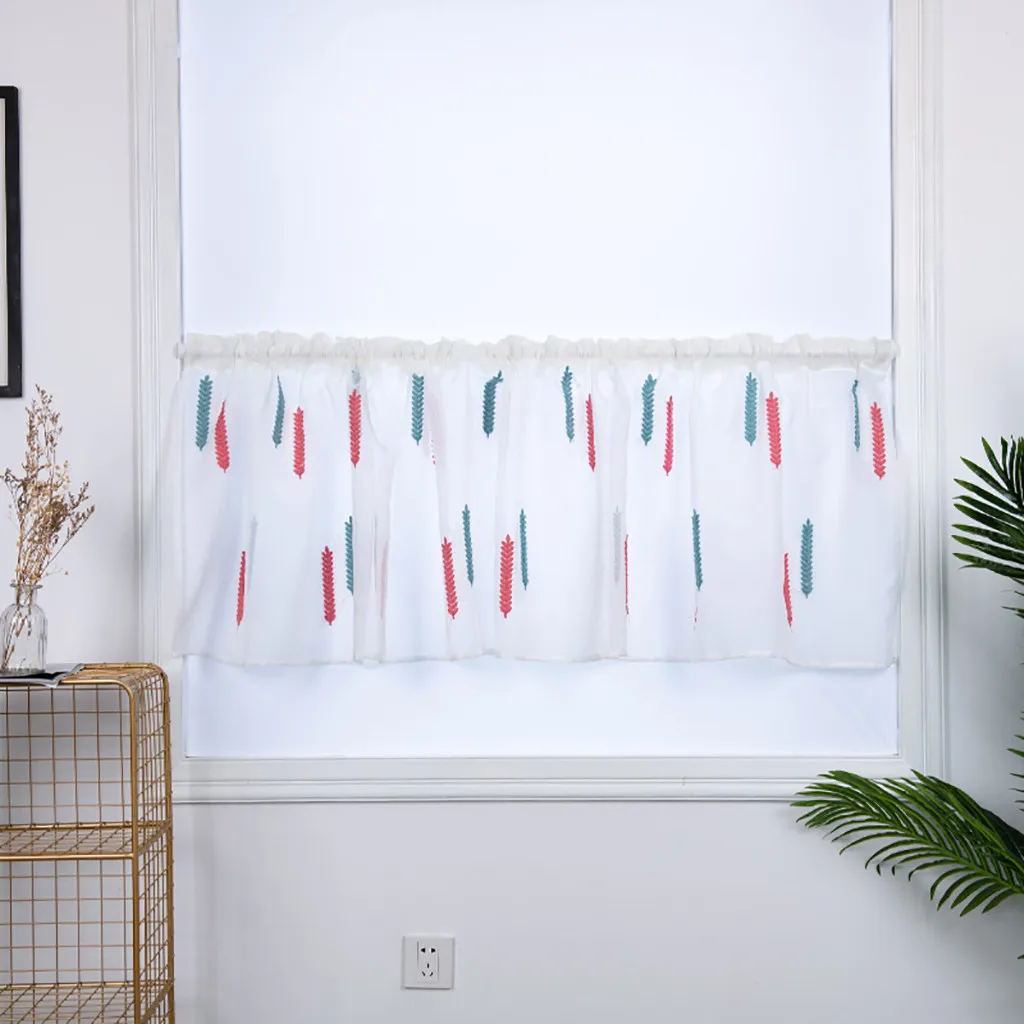 1Pcs Elegant Wheat Embroidery Voile Curtain Swags Delicate Pelmet Net Voile Curtains Home Window Valance Decoration 100x50cm
1Pcs Elegant Wheat Embroidery Voile Curtain Swags Delicate Pelmet Net Voile Curtains Home Window Valance Decoration 100x50cm