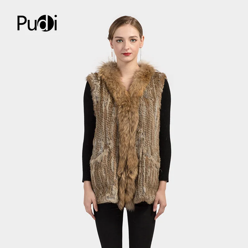 Clearance VT7011 Genuine Rabbit Raccoon Fur vest Knitted Women warm real fur jactets
Clearance VT7011 Genuine Rabbit Raccoon Fur vest Knitted Women warm real fur jactets