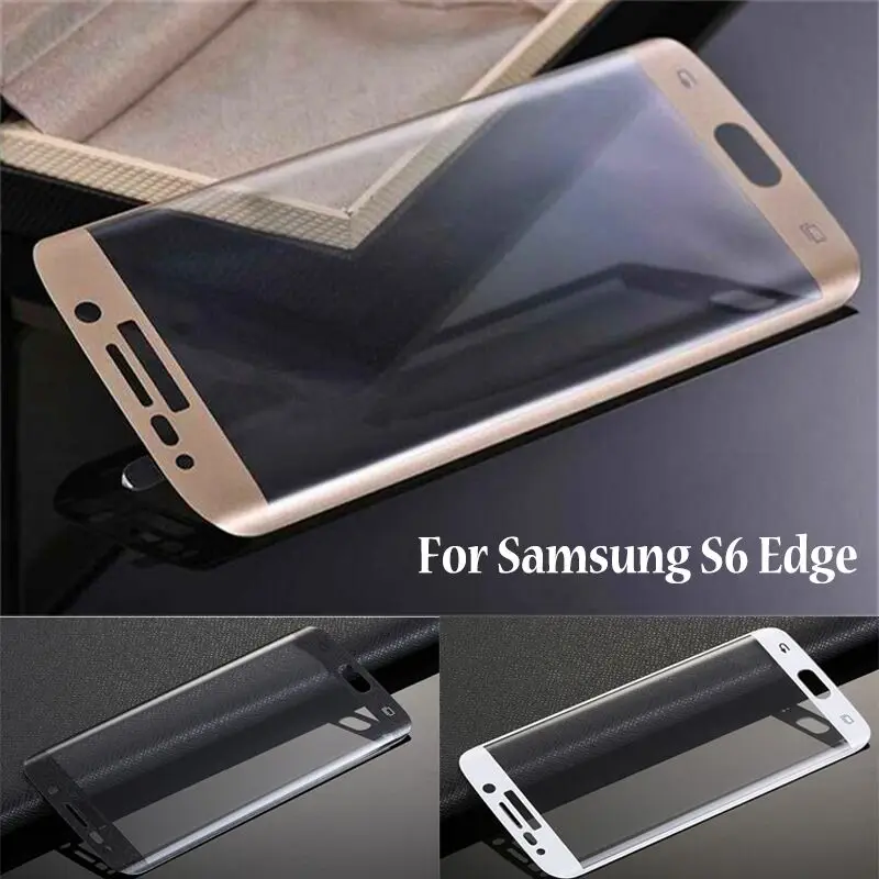S6 Edge цветная изогнутая поверхность полное покрытие пленка Закаленное стекло