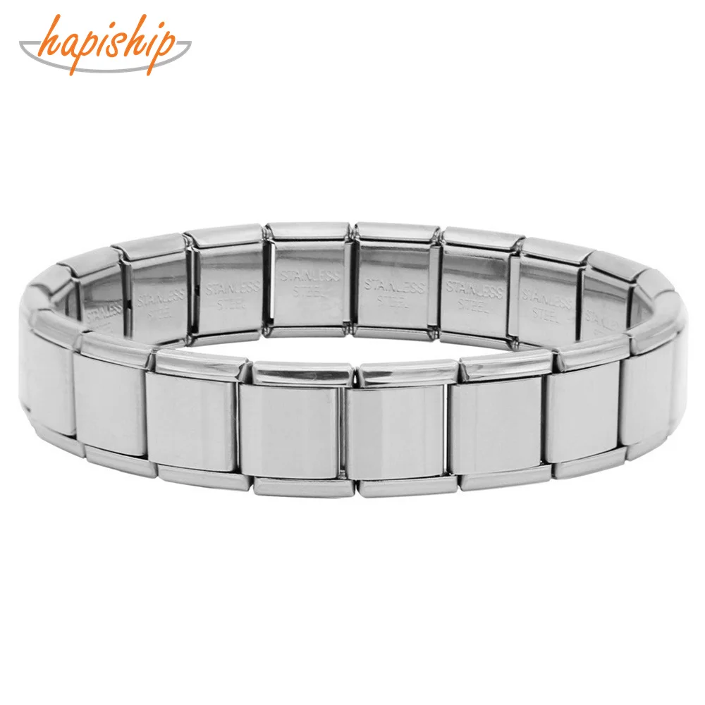 

Hapiship 2019 Top 13mm Width Men Stainless Steel Silver Color Bangle Bracelet Men Charm New Design Bracelet Male Sport G116