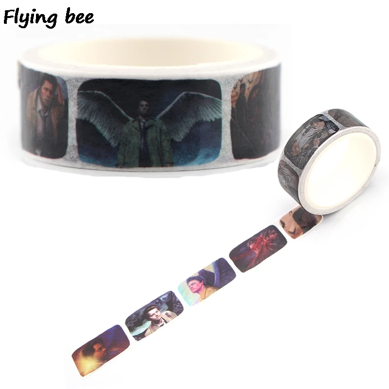 Flyingbee 15mmX5m Paper Washi Tape Adhesive Tape DIY Scrapbooking Sticker fashion cool Masking Tape gifts X0343
Flyingbee 15mmX5m Paper Washi Tape Adhesive Tape DIY Scrapbooking Sticker fashion cool Masking Tape gifts X0343