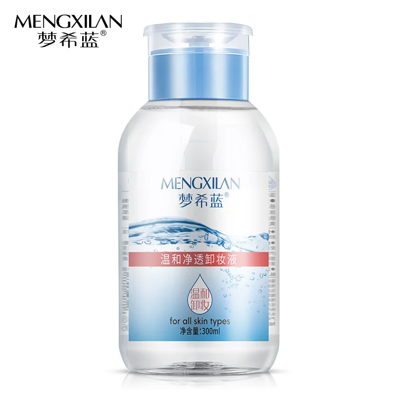 MENGXILAN makeup liquid 300ml mild deep cleaning face press makeup water lip &eye make up remover no stimulation factory price
MENGXILAN makeup liquid 300ml mild deep cleaning face press makeup water lip &eye make up remover no stimulation factory price