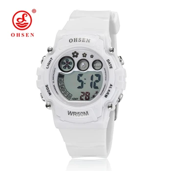 New 2016 OHSEN white rubber band digital LED Wristwatch boys kids 50M waterproof outdoor sport cartoon children watches gifts
New 2016 OHSEN white rubber band digital LED Wristwatch boys kids 50M waterproof outdoor sport cartoon children watches gifts