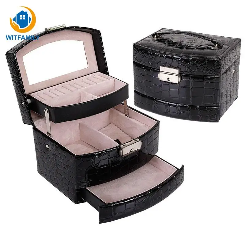 Automatic Leather Jewelry Box Exquisite Three-layer Storage Box For Women Cosmetic Organizer Casket For Decorations
Automatic Leather Jewelry Box Exquisite Three-layer Storage Box For Women Cosmetic Organizer Casket For Decorations