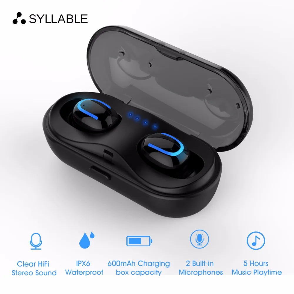 SYLLABLE HBQ-Q13S TWS Bluetooth V5.0 Sports earphone/earbuds SweatProof Wireless Earphone True Wireless Stereo SYLLABLE Q13S
SYLLABLE HBQ-Q13S TWS Bluetooth V5.0 Sports earphone/earbuds SweatProof Wireless Earphone True Wireless Stereo SYLLABLE Q13S