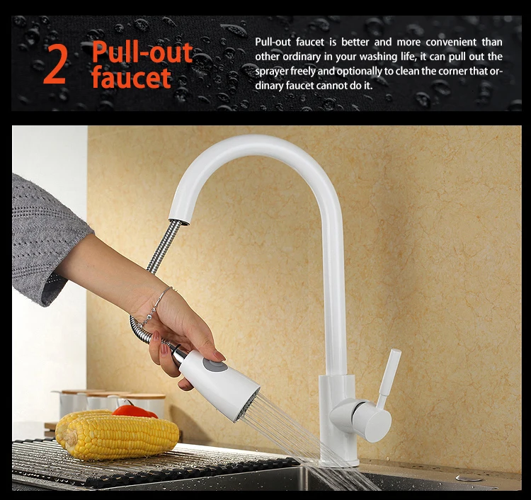 OLMEY 2-Functions Commercial Kitchen Faucet with Pull Down Sprayer, Single Lever Single Hole Sink Taps Kitchen Mixer 36
OLMEY 2-Functions Commercial Kitchen Faucet with Pull Down Sprayer, Single Lever Single Hole Sink Taps Kitchen Mixer 36