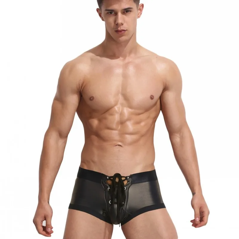 Male underwear underpant imitation leather boxer men bandage ropa interior hombre cueca masculina men boxer underwear bokserki
Male underwear underpant imitation leather boxer men bandage ropa interior hombre cueca masculina men boxer underwear bokserki