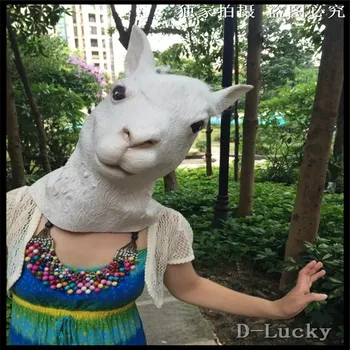 Tope Quality 100% Latex Mud horse animal alpaca headgear free shipping Halloween mask cosplay props animal headgear horse buck
Tope Quality 100% Latex Mud horse animal alpaca headgear free shipping Halloween mask cosplay props animal headgear horse buck