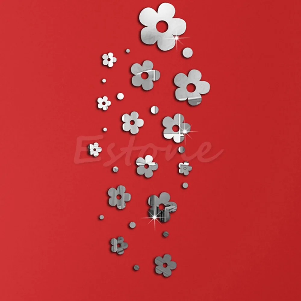 NEW Fashion Flowers Silver Acrylic 3D Mirror Effect Wall Stickers Home Decor Stickers New Drop shipping
NEW Fashion Flowers Silver Acrylic 3D Mirror Effect Wall Stickers Home Decor Stickers New Drop shipping