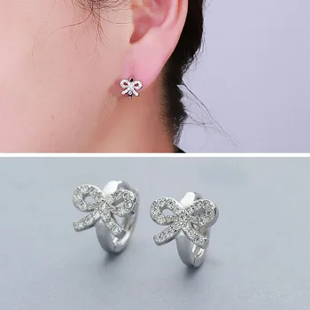 Fashion 925 Silver Buckle Joker Bowknot Inlay Earrings, Earrings Female A Substituting New Accessories
Fashion 925 Silver Buckle Joker Bowknot Inlay Earrings, Earrings Female A Substituting New Accessories
