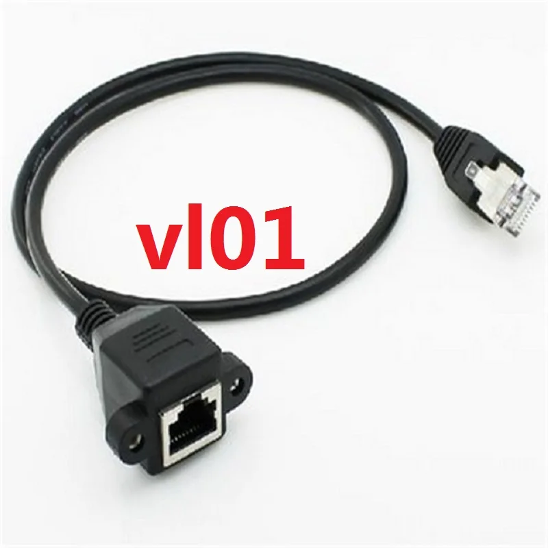 vl01 RJ45 Cable Male to Female Screw Panel Mount Ethernet LAN Network 8 Pin Extension Cable
vl01 RJ45 Cable Male to Female Screw Panel Mount Ethernet LAN Network 8 Pin Extension Cable