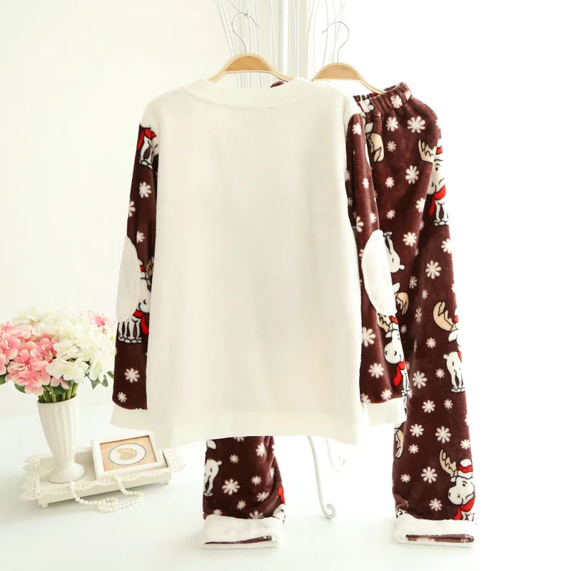 couples flannel sleepwear suits (1)