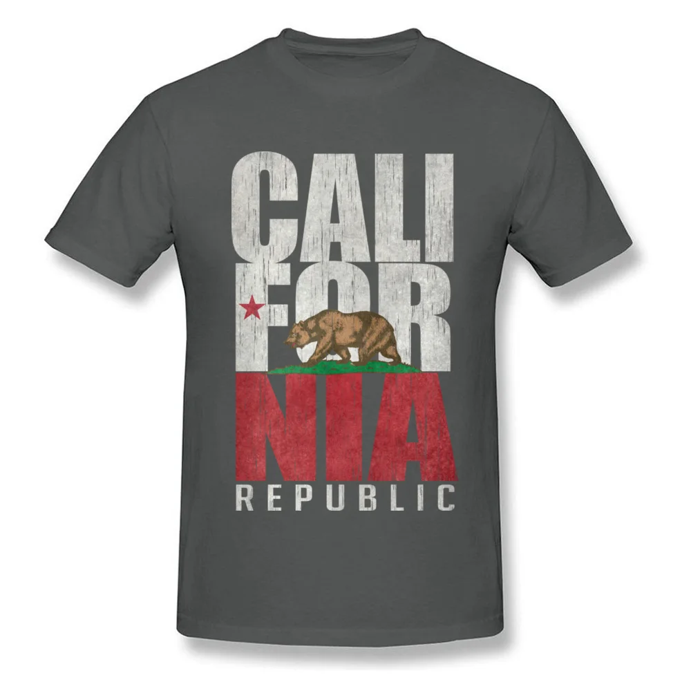 Design Father Day Cotton Round Collar Tops Shirts Short Sleeve Summer Sweatshirts Funky Print T Shirt Drop Shipping California Republic Bear Flag - Vintage Distressed carbon