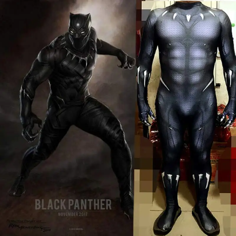 New 2018 Black Panther Costume Marvel Movie Captain America Cosplay Clothing Suit Party Halloween Costumes for Men Kids
New 2018 Black Panther Costume Marvel Movie Captain America Cosplay Clothing Suit Party Halloween Costumes for Men Kids