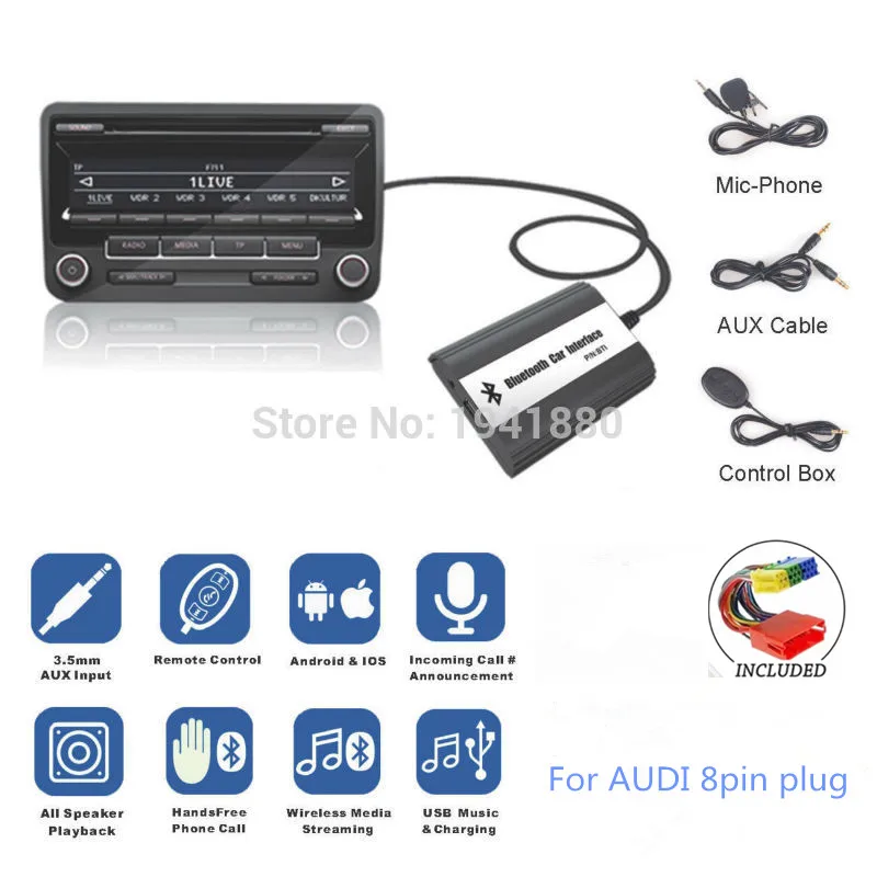 DOXINGYE Bluetooth A2DP Car MP3 Player Cd Changer Adapte AUX USB Music Charger Bluetooth Handsfree For Audi VW Skoda Seat
DOXINGYE Bluetooth A2DP Car MP3 Player Cd Changer Adapte AUX USB Music Charger Bluetooth Handsfree For Audi VW Skoda Seat