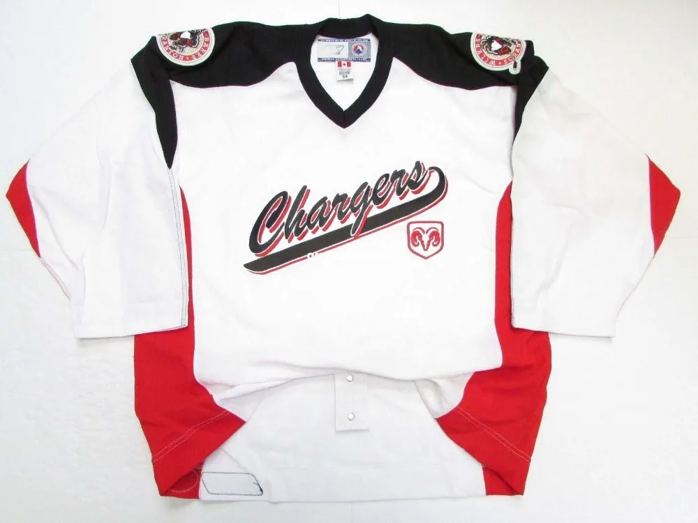 

Wilkes Barre Scranton Penguins "Chargers" Premier White Custom Double Stitched Jerseys