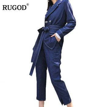 RUGOD 2018 New Office Lady Two Pieces Set Business Pants Suit Women Elegant Belted Blazer Jacket+Ankle Length Pants Tracksuits
RUGOD 2018 New Office Lady Two Pieces Set Business Pants Suit Women Elegant Belted Blazer Jacket+Ankle Length Pants Tracksuits