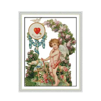 Cross stitch kit handmade DIY kit full set of accessories, love little angel European-style sewing wall paintings embroidery
Cross stitch kit handmade DIY kit full set of accessories, love little angel European-style sewing wall paintings embroidery